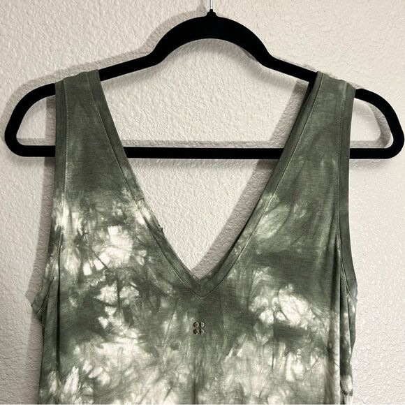 Sweaty Betty Take It Easy Tie Dye Moss Green Dress Size XSmall Drawstring Pocket - Picture 8 of 16